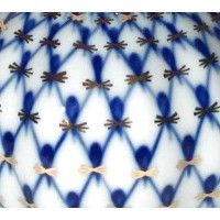 Lomonosov Porcelain Thimble Gold Cobalt Net