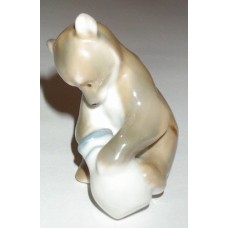 USSR Bear with Jug LZFI Porcelain Figurine