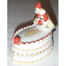 Rare Porcelain Box Clown LZFI 1950s