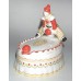 Rare Porcelain Box Clown LZFI 1950s