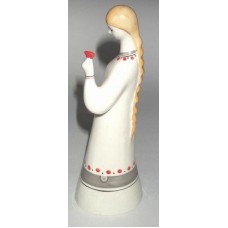 USSR 1950s Girl Gzhel Porcelain Figurine