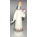 USSR 1950s Girl Gzhel Porcelain Figurine