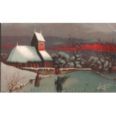 Winter Christmas Antique Postcard