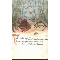 Fish Vintage Russian Postcard