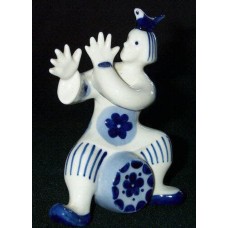 USSR 1970s Russian man - Skomorokh - porcelain figurine