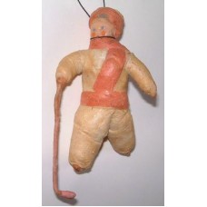 Hockey Player Antique Spun-Cotton Ornament