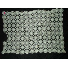 Large Adorable Russian Antique Doily 1910s.