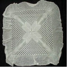 Large Adorable Russian Antique Doily 1910s.