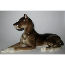 Lomonosov Large Great Dane porcelain figurine