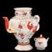 Unique Teapot Cockerels Russian Imperial Lomonosov Porcelain