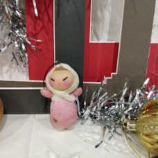 Baby Vintage Christmas Spun-Cotton Ornament Made in USSR 1970s