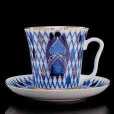 Russian Church Mug and Saucer Lomonosov Imperial porcelain