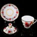 Covered Cup and Saucer Red Rooster Covered Cup and Saucer Red Rooster