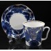 Cobalt Gold Mug and Saucer Birds Lomonosov porcelain Cobalt Gold Mug and Saucer Birds Lomonosov porcelain