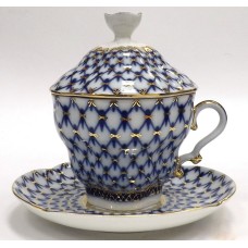 Lomonosov Cobalt Net Covered Cup FREE SHIPPING!!