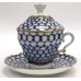 Lomonosov Cobalt Net Covered Cup FREE SHIPPING!!