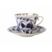 Lomonosov Cobalt Gold Cup and Saucer Bluebells