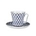 Lomonosov Gold Cobalt Net Mug and Saucer