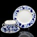Lomonosov Cobalt Gold Tea  Set  Bluebells 3pcs
