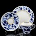 Lomonosov Cobalt Gold Tea  Set  Bluebells 3pcs