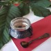 Vintage Open Salt  with Nickel Silver Base and Spoon