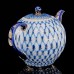 22K Gold Cobalt Net Teapot Russian Imperial Lomonosov porcelain