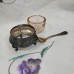 Vintage Open Salt  with Nickel Silver Base and Spoon
