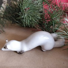 Ermine Russian Porcelain Figurine Made in USSR 1960s