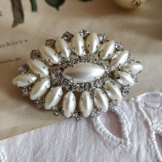 Antique Russian Mother-of-Pearl Brooch