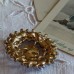 Vintage Russian Sparking Bright Blue Brooch 1970s (4709)