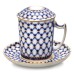 ☕ Cobalt Net Mug and Saucer Lomonosov Imperial porcelain