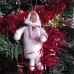 Girl with Pink Scarf Antique Christmas Spun-Cotton Ornament Made in USSR 1930's