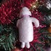 Girl with Pink Scarf Antique Christmas Spun-Cotton Ornament Made in USSR 1930's