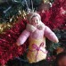 Baby Envelope Sleeping Bag Antique Christmas Spun-Cotton Ornament Made in USSR