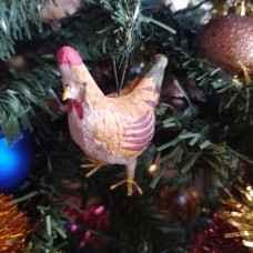 Antique Christmas Spun-Cotton Ornament Made in USSR