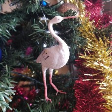 Stork Rare Antique Christmas Spun-Cotton Ornament Made in USSR 1940