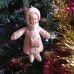 girl Muff (handwarmer) Antique Christmas Spun-Cotton Ornament Made in USSR 1940