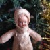 girl Muff (handwarmer) Antique Christmas Spun-Cotton Ornament Made in USSR 1940