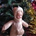 girl Muff (handwarmer) Antique Christmas Spun-Cotton Ornament Made in USSR 1940