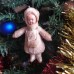 girl Muff (handwarmer) Antique Christmas Spun-Cotton Ornament Made in USSR 1940