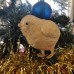 girl Muff (handwarmer) Antique Christmas Spun-Cotton Ornament Made in USSR 1940