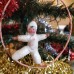 girl Muff (handwarmer) Antique Christmas Spun-Cotton Ornament Made in USSR 1940