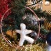 girl Muff (handwarmer) Antique Christmas Spun-Cotton Ornament Made in USSR 1940