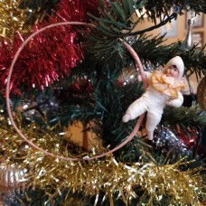 girl Muff (handwarmer) Antique Christmas Spun-Cotton Ornament Made in USSR 1940 girl Muff (handwarmer) Antique Christmas Spun-Cotton Ornament Made in USSR 1940