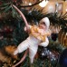 girl Muff (handwarmer) Antique Christmas Spun-Cotton Ornament Made in USSR 1940