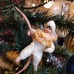girl Muff (handwarmer) Antique Christmas Spun-Cotton Ornament Made in USSR 1940