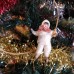 girl Muff (handwarmer) Antique Christmas Spun-Cotton Ornament Made in USSR 1940