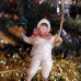 girl Muff (handwarmer) Antique Christmas Spun-Cotton Ornament Made in USSR 1940
