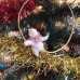girl Muff (handwarmer) Antique Christmas Spun-Cotton Ornament Made in USSR 1940