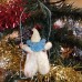 girl Muff (handwarmer) Antique Christmas Spun-Cotton Ornament Made in USSR 1940